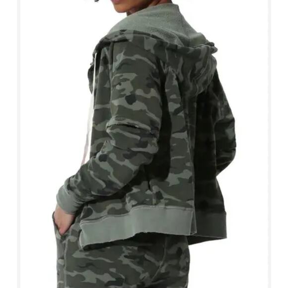 Electric & Rose Camo Zip Hoodie Women’s Small Soft Terry Loungewear Boho - Picture 3 of 8